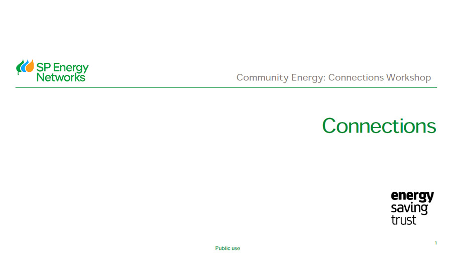SP Energy Networks. Community Energy Workshop: Technology Webinar. SP Energy Networks: Community Energy Support. Energy Saving Trust.