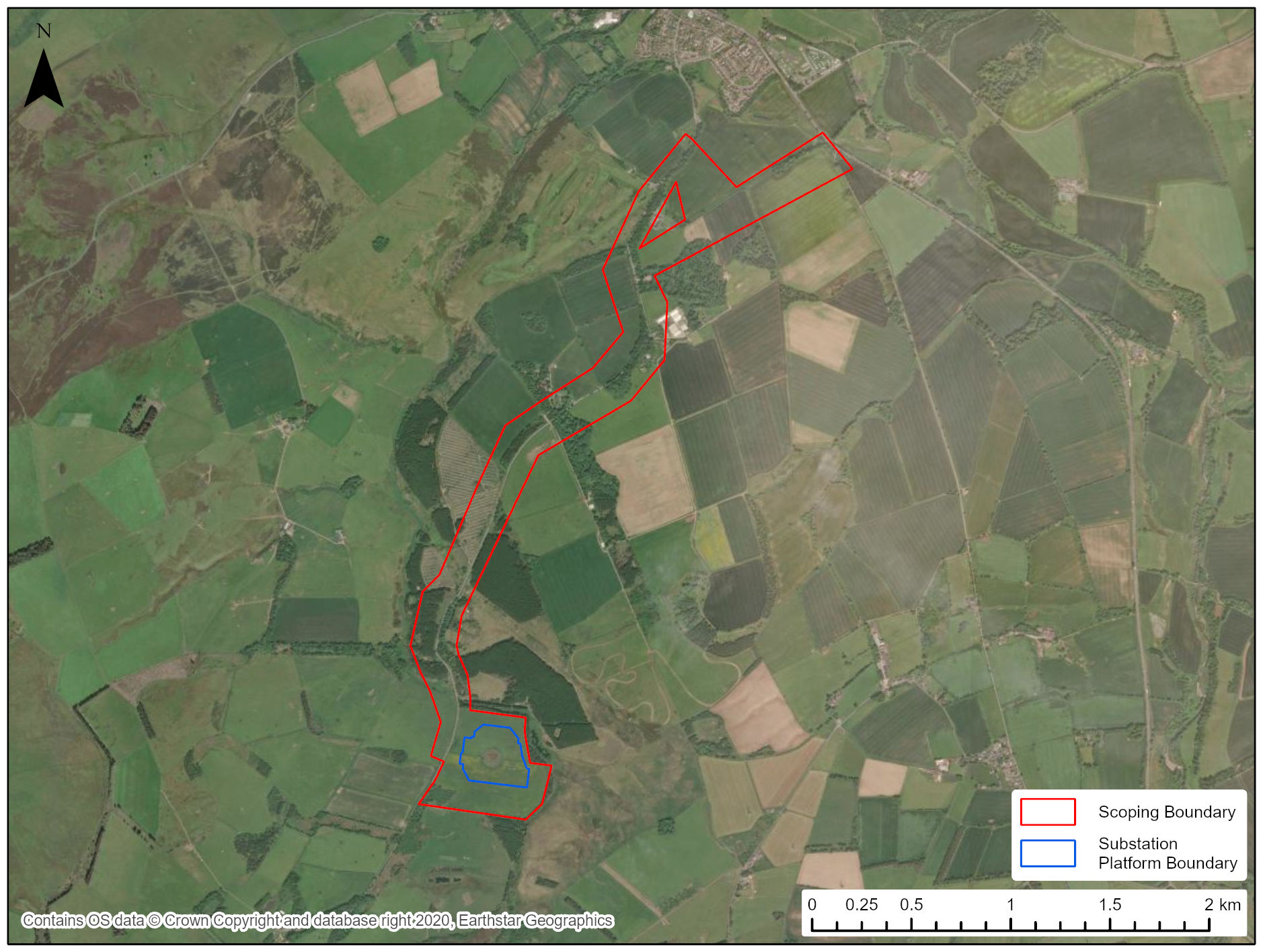 Map of Gala North Substation boundary