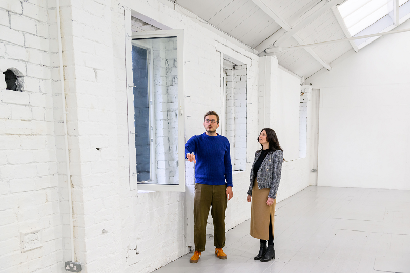 SPEN NZF Glue Factory - Rob and Kirsty at window