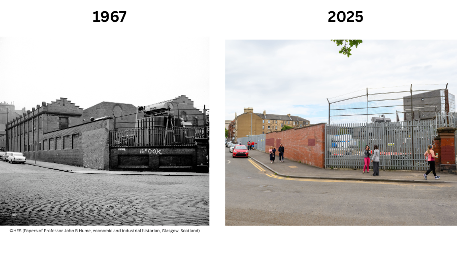 Partick Meadow then and now comparrison