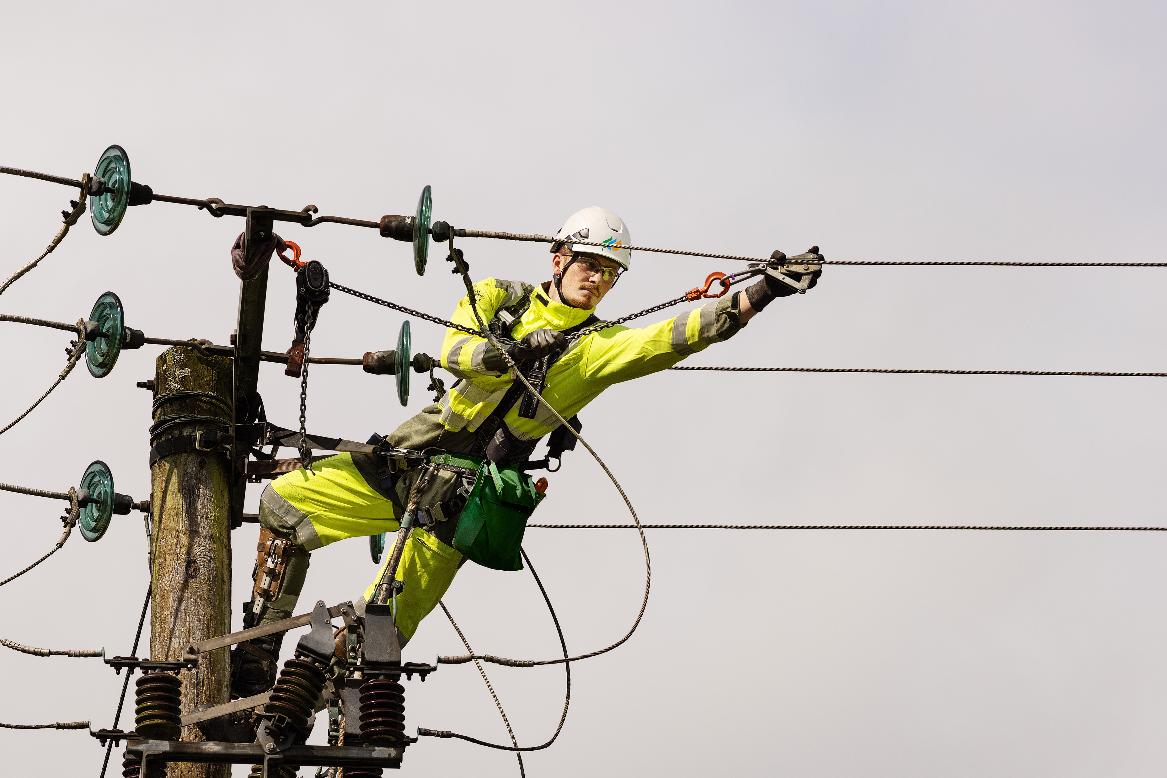 Engineer working at height